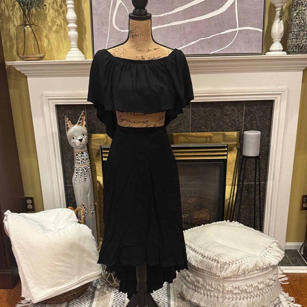 Torrid Black Off-Shoulder Midi Skirt